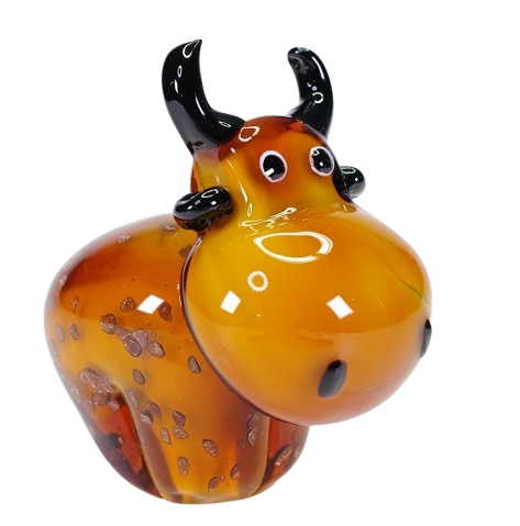 Vache en verre souffle
