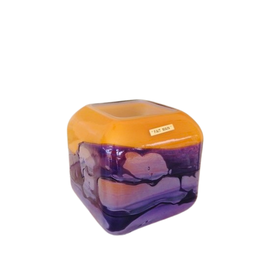 Vase en verre souffle bouche fait main