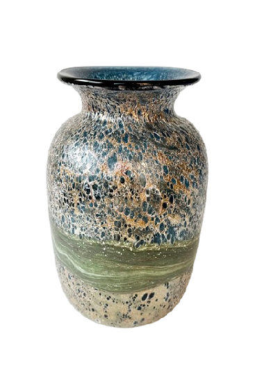 Vase en verre souffle bouche, fait main