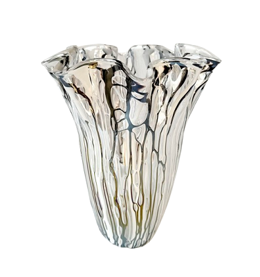 Vase en verre souffle bouche, fait main