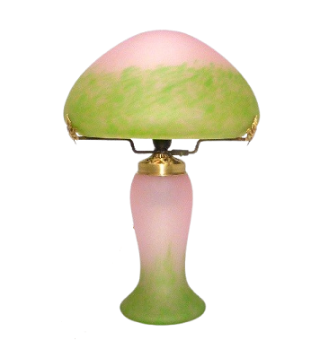 Lampe pâte de verre. Haut. 35 cm