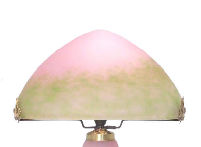 Chapeau de lampe pte de verre diamtre 34 cm.