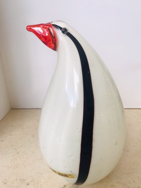 Pingouin en verre souffl