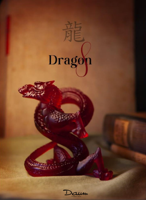 Cristal Daum : Dragon 8 rouge