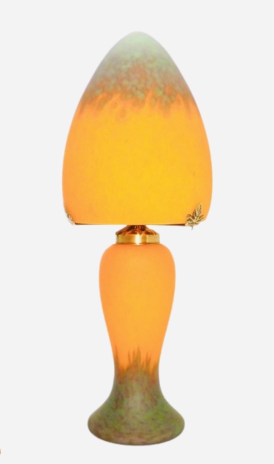 Lampe pte de verre. Haut.53 cm